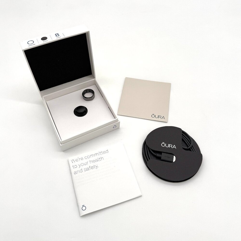 Oura Ring (Gen 3) Heritage Black, Size 8 in MINT condition
